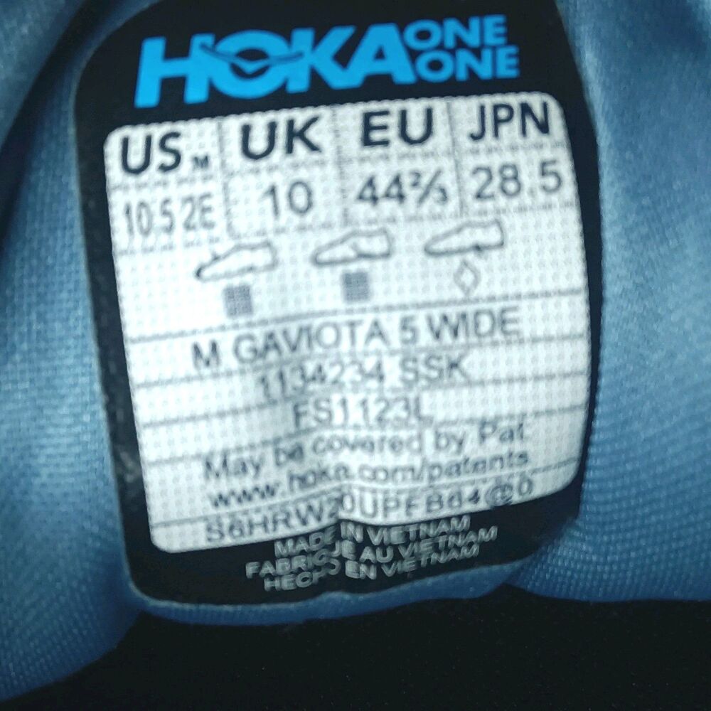 HOKA Gaviota 5 Wide Shoes Men's Size 10.5 2E Shifting Sand-Eggshell Blue - Picture 7 of 7